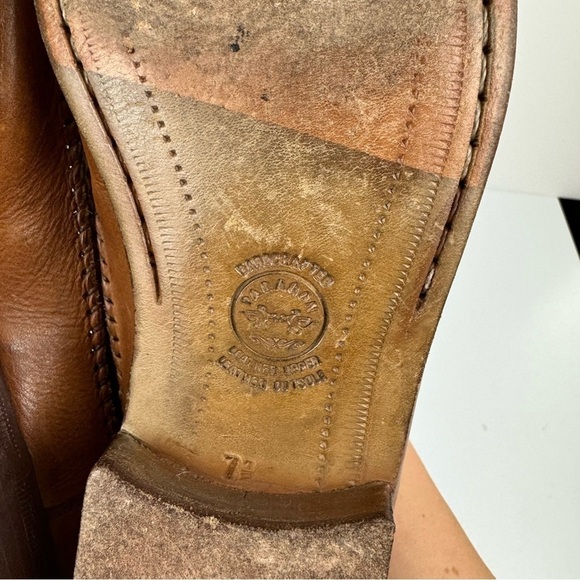 Paragon Mens 7.5 Brown Patchwork Leather Handcrafted Brazil Slip On Loafer Shoes - Picture 6 of 9